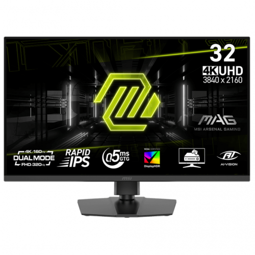 Msi Mag 322urdf E16 31.5 Inch Dual Mode (4k Uhd 160hz Or Fhd 320hz) Rapid Ips Hdr400 Gaming Monitor